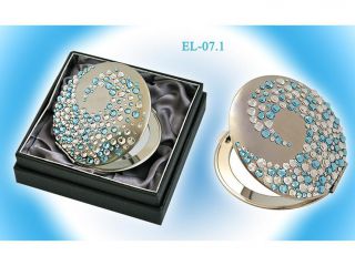 Cosmetic metal round mirror "Corals I"