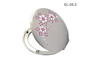 Cosmetic metal round mirror "Flowers V"