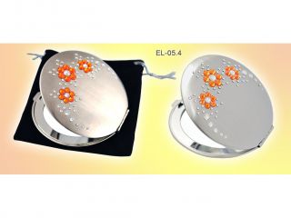 Cosmetic metal round mirror "Flowers V"