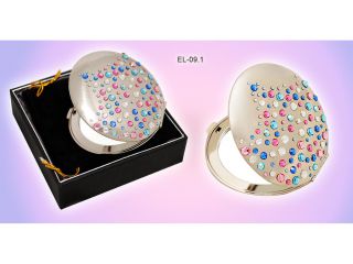 Cosmetic metal round mirror