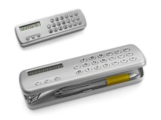 Pencil case with calculator