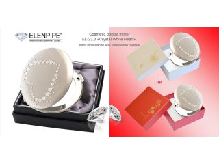 Cosmetic metal round mirror "Heart"